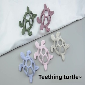 Mordedor de silicona para bebé, mordedor de tortuga esférico hueco, juguete antisucción para dentición de bebé - Product Image 4