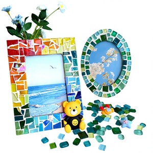 Cadre photo fait main DIY, autocollants mosaïque créatifs pour enfants, 5-8 pouces, développement de l'intelligence visuelle émotionnelle et de la coordination œil-main - Product Image 1