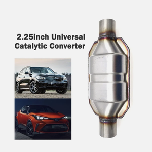 Convertisseur catalytique universel 2,25 pouces (57 mm) pour VW Opel <span class=keywords><strong>Ford</strong></span> Audi BMW Euro 2, forme ronde, jusqu'à 2,5 L (2500 cc), tuyau d'échappement à haut débit - Product Image 4
