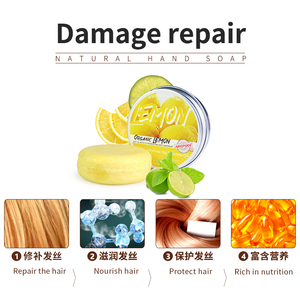 Shampooing au citron naturel organique, 20g, savon en barre de traitement pour les cheveux, pellicules Anti-démangeaison, vente en gros - Product Image 3