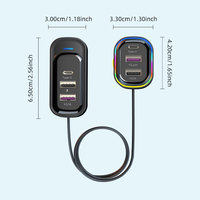 Pengisi daya mobil 6-in-1 Super cepat dengan PD 3.0 mendukung Android & antarmuka tipe-c 66W untuk pengisian daya mobil