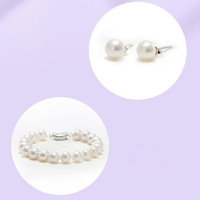 Ensemble de bijoux en perles de coquillages naturels pour femmes, 3 pièces, collier, boucles d'oreilles, bague