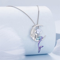 Meilleure vente sublimation femme collier de mode en gros 2023 chaîne à maillons à la mode 3 meilleurs amis pierre de lune 925 colliers en argent