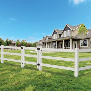 Valla de alta resistencia blanca de <span class=keywords><strong>2</strong></span> rieles, UV vinilo resistente a los rayos, Instalación rápida para Horse Farm Arena, cerca de PVC para <span class=keywords><strong>caballos</strong></span> - Product Image 2