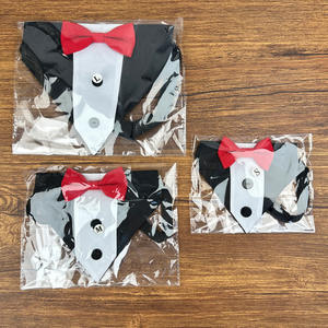 Collier de mariage pour chien avec nœud papillon réglable collier de mariage pour animaux de compagnie Bandana pour chien costume de smoking pour animaux de compagnie costume de collier de mariage Bandana - Product Image 2