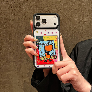 เคสโทรศัพท์ลายลูกสุนัขน่ารักไล่สี สำหรับ iPhone 17 16 15 14 13 Pro Max ลายจุดเลเซอร์สีทอง กราฟฟิตี้สีรุ้ง - Product Image 2
