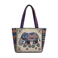 Commerce de gros international Nouveau Sac à main pour femme style ethnique éléphant, simple, de bureau, à fermeture éclair, pour Malaisie, Singapour, Thaïlande