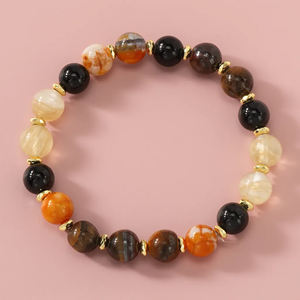 กำไลข้อมือหินบำบัด Go2boho ไร้ขีดจำกัดสำหรับผู้ชายผู้หญิงกำไลลูกปัดหินลาวาฮาวไลท์ธรรมชาติ - Product Image 5