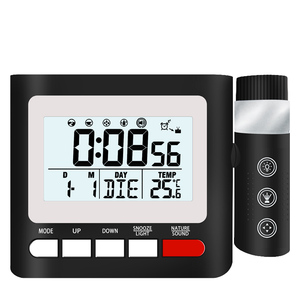 多機能LCD時計 - 投影、温度と湿度表示、寝室、リビングルーム用のクリエイティブなデジタル目覚まし時計 - Product Image 6