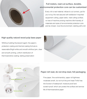 Papel de terminal personalizado al por mayor, papel de liar térmico, papel de caja registradora para cajero, cajero automático, banco