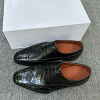 Chaussures habillées formelles en cuir véritable pour hommes, style italien, polies, à lacets, fabriquées en Italie