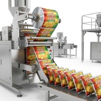 Film d'emballage automatique laminé BOPP/VMCPP imprimé sur mesure, qualité alimentaire, pour chips, snacks, bonbons, MOQ 100 kg, fournisseur d'usine