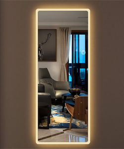 Chất Lượng Cao Đồng Miễn Phí Bạc Lớp Phủ Phòng Tắm Gương Thủy Tinh Với Đèn LED Hiện Đại Thiết Kế Khung 5Mm Độ Dày Bán Buôn - Product Image 2