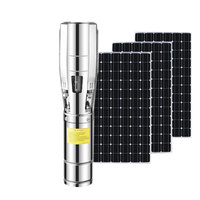 Pompe submersible 15 kW, pompe submersible DC, eau solaire pour puits profond, pompe à eau solaire intelligente 5 CV, 220 VAC