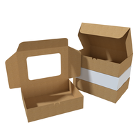 Boîte d'emballage en carton kraft pour la vente en gros de burgers, donuts, macarons, sushis, cupcakes, gâteaux, pour le déjeuner rapide et la vente à emporter