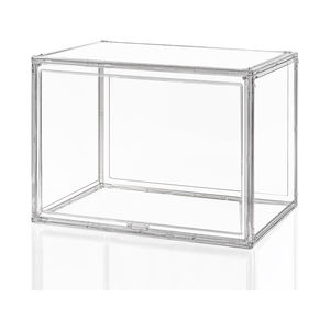All Clear Eco-Friendly Custom Plastic Sneaker Acrylic Shoe Display Box Transparent Stackable Side Open Door Organizer Magnetic - Product Image 1
