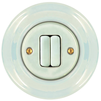 Prises et interrupteurs électriques rétro colorés de luxe, interrupteurs lumineux en céramique, interrupteurs muraux en porcelaine