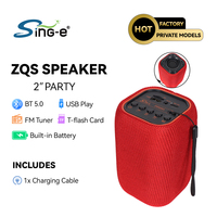 Altavoz Bluetooth Inalámbrico Mini HIFI SING-E, Portátil, de Tela, Resistente al Agua, Subwoofer Estéreo, Sonido de Música con Bajos, Caja BT Activa