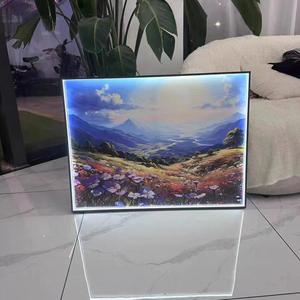 Aluminium Alloy LED Picture <b>Frame</b> Rectangle Glass Modern Simple Living Room Bedroom Study Display <b>Frame</b> - Product Image 1