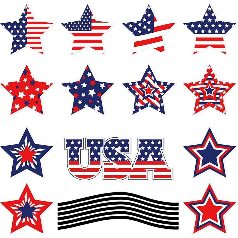 แม่เหล็กติดตู้เย็นวันประกาศอิสรภาพแบบกำหนดเอง 6 ชิ้น