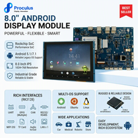 Proculus 8 pouces 1024*768 RK3128 carte Android de qualité industrielle pour distributeur automatique 300 Nits Tft Lcd Module d'écran d'affichage