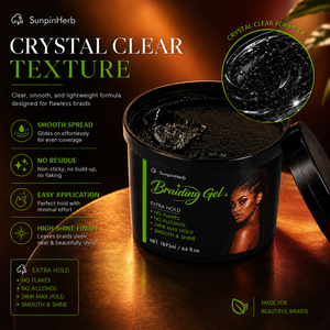 Gel Fixateur Sunpinherb Marque Privée – Sans Résidus, Fixation Forte pour Dreadlocks, Tresses Africaines et Coiffures Protectrices - Product Image 6