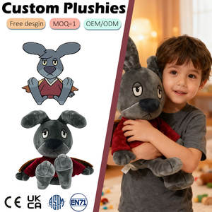 Peluche de Conejo Gris Personalizado OEM ODM, Regalo de Peluche de Conejo con Orejas Largas para Niños - Product Image 1