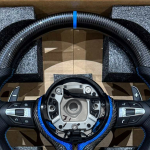 Volant de voiture en fibre de carbone personnalisé adapté aux modèles <span class=keywords><strong>BMW</strong></span> F05 F07 F30 F10 F12 F15 F36 F20 F22 F25 F32 F36 M3 M5 E70 E90 - Product Image 6