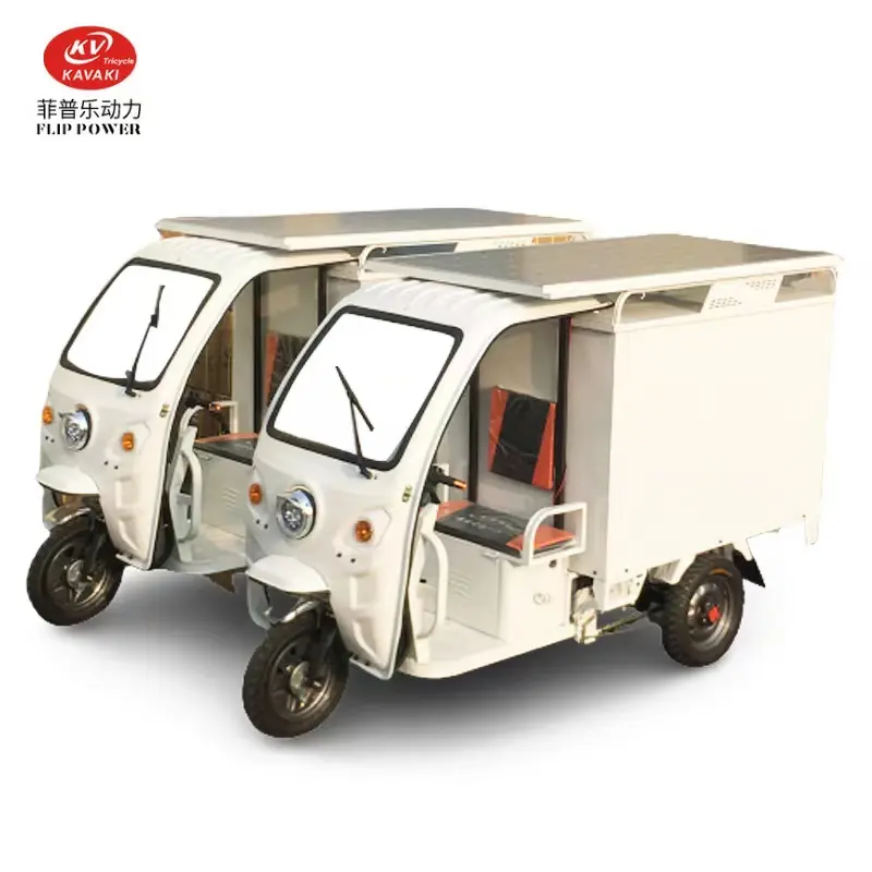 KAVAKI-triciclo con motor cerrado, triciclo de transporte eléctrico
