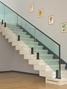 Rampe en verre moderne en acier inoxydable avec embouts pour <span class=keywords><strong>escalier</strong></span>, balcon, villa, <span class=keywords><strong>piscine</strong></span>, hôtel, usage extérieur - <span class=keywords><strong>Installation</strong></span> DIY - Product Image 3