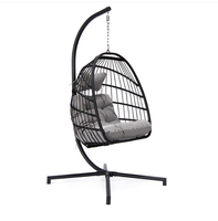 Fauteuil suspendu moderne en rotin, pliable, pour intérieur/extérieur, salon, patio, balcon, chambre