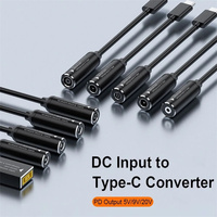 DC à Type C PD 65W convertisseur adaptateur secteur 5.5X2.5 7.4X5.0 4.5X3.0mm pour Xiaomi/Samsung/Lenovo chargeur d'ordinateur portable connecteur USB C