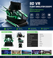 SLVR VR Headsets - Simulador de Vuelo VR de Metal Personalizado de Fábrica, Máquina de Juego Dinámica 3DOF para Parques de Aventura Interiores y Centros Comerciales