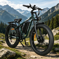 Vélo électrique à pneus larges 3000W AWD à double moteur, batterie amovible longue portée 52V 32Ah, en stock aux États-Unis, en UE et au Canada