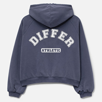 Sweat à capuche zippé pour homme en coton épais, coupe oversize, style vintage délavé à l'acide, streetwear, avec impression en relief