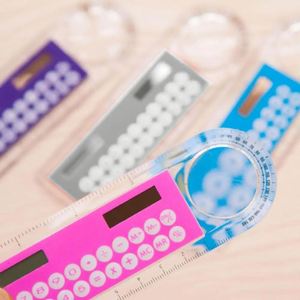 Règle avec loupe transparente, mini papeterie, jouets mathématiques, calculatrice électronique de poche pour l'école - Product Image 4