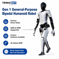 Robot Humanoide Bípedo TERKOBOT Gen1 de Fábrica con Caminata Autooptimizada y Equilibrio Antidisturbios para la Enseñanza Universitaria de STEM