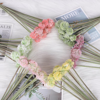 Fleurs artificielles européennes en forme de fleur de gazon, en plastique souple et peluche, ornements de fruits, simulation faite à la main, 3 têtes, velours Prince