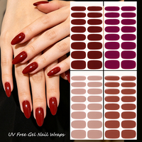Kit de manucure professionnel OEM/ODM personnalisé : Bandes d'ongles en gel sans HEMA, non toxiques, sans TPO, sans UV, couleur caramel rose, pour salon de manucure