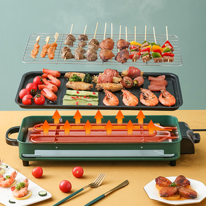 Yüksek Kaliteli Taşınabilir Elektrikli Izgara Tavası İç ve Dış Mekan Kullanımı İçin Dumansız Yapışmaz Mutfak Mini Masa Izgarası Ev Tipi Barbekü - Product Image 5