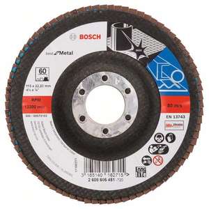 BOSCH - 2608606923 Disque à lamelles X571 ''Best for Metal'', coudé-EAN 3165140185226 ABRASIVES - Product Image 1