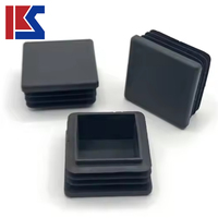 Bouchon de tube carré et rond en plastique moulé par injection OEM, en PP/PE noir, pour extrémité de tuyau de chaise, table, meuble