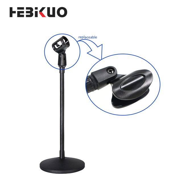 M205 Universal Round Weighted Base Lazy Desktop Mic Stand with Flexible Gooseneck for Microphone Stands for Musical Instruments