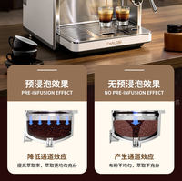 Machine à café intelligente à double pompe et double chaudière, machine à expresso avec moulin intégré, machine à café professionnelle pour les entreprises