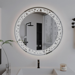 Bagno contemporaneo a parete anteriore illuminato retroilluminato specchio con luci a Led per il bagno di casa dell'hotel - Product Image 6