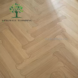 Parquet en chêne blanc de style moderne brossé, italien classique, à chevrons Parquet à la mode, couleur tache - Product Image 1