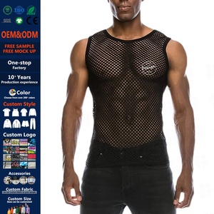 Factory Oem petto sottile modellante addome gilet da uomo Slim Fit canotta senza maniche T-Shirt Shaper canotta in Mesh da uomo - Product Image 1