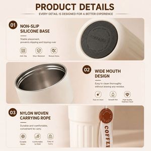 Travel Office Vacuum Cup Custom Logo Temperature Display Stainless Steel <b>Smart</b> Insulated Coffee Tumbler - Product Image 3