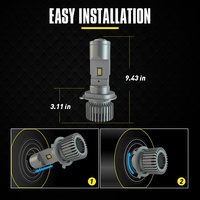 Nouvelle ampoule de phare LED Fagis L1 80W 7000LM 3570 puces H4, compatible universellement, certifiée CE, corps en aluminium, phare de voiture
