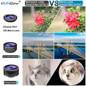 High-quality Professional Mobile Phone Camera Fisheye Macro Wide Angle Optical Zoom Lens Set Suitable For All Smartphones